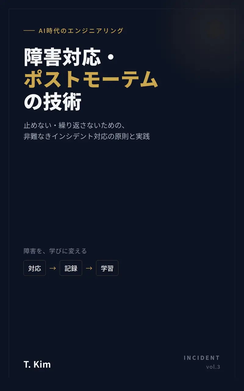 AI時代の障害対応・ポストモーテムの技術 の表紙
